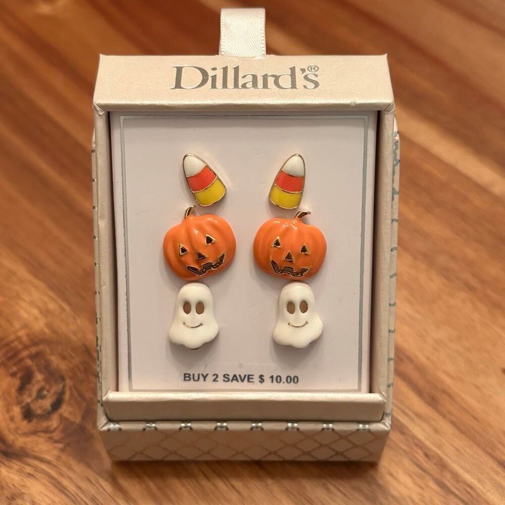 Dillard’s | Halloween Enamel Earrings - Set of 3